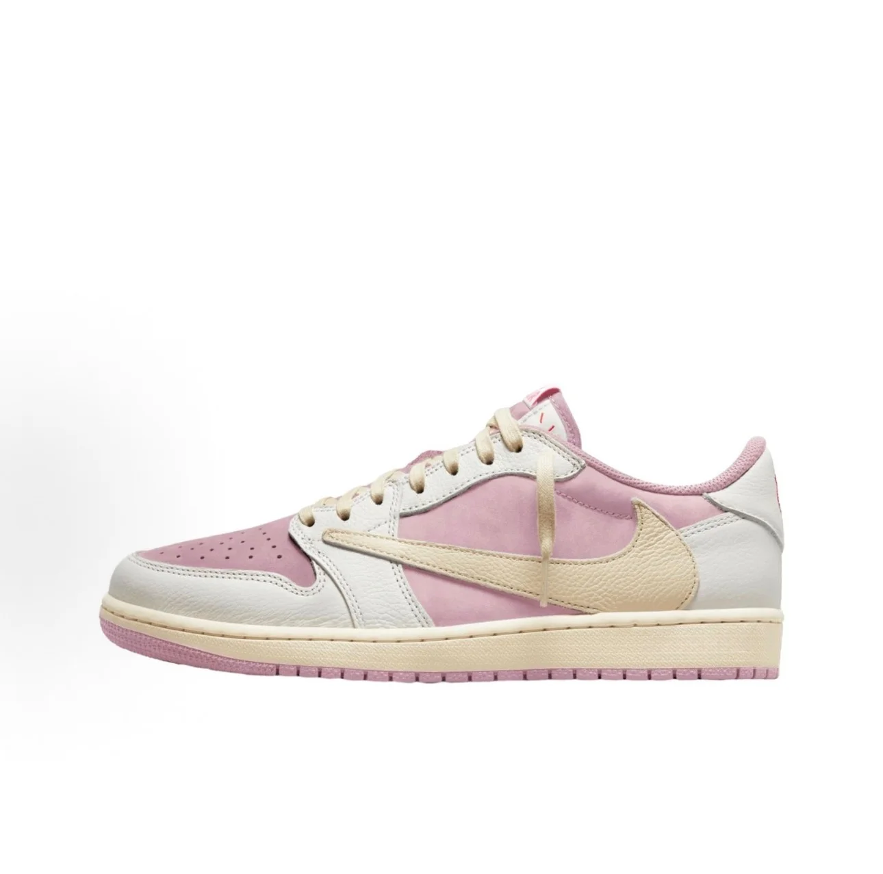 Travis Scott x Air Jordan 1 Low OG 粉倒钩 [奶茶粉 / Sail & Shy Pink]