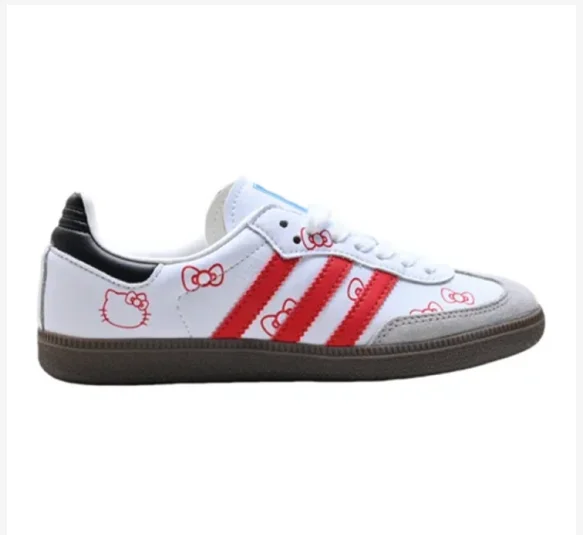 Adidas Samba x Hello Kitty White Grey with Red Print