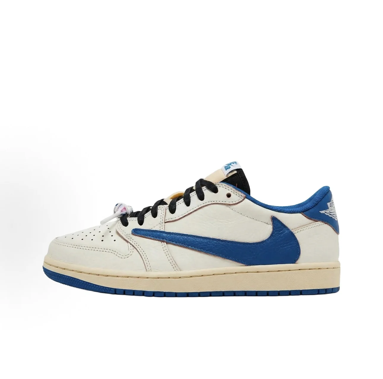 ravis Scott × Fragment Design × Air Jordan 1 Low OG SP 闪电倒钩 2.0